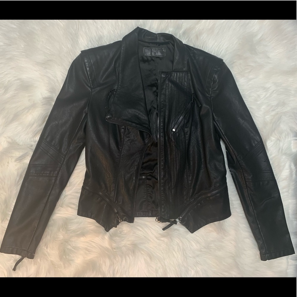 BLANKNYC Faux Leather Moto Jacket (small)